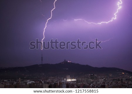 Similar – Image, Stock Photo electricity in barcelona