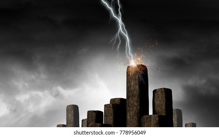 Thunder strike from sky