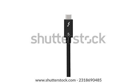 Thunderbolt 5 Cable Isolated on white background