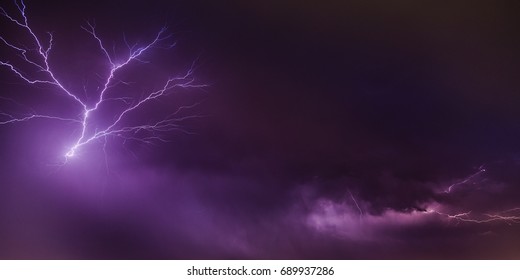 thunderbolt in the clouds