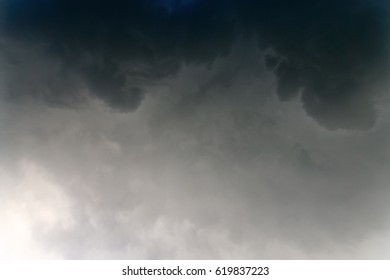 Thunderclouds, dramatic storm cloud. Rain cloud abstract background.