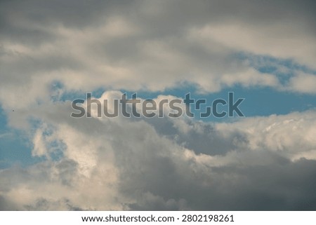 Thunderclouds  in the sky after rain.