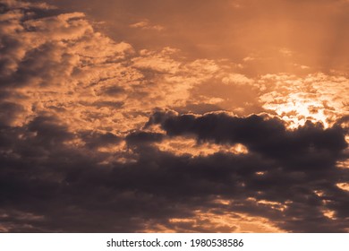 Thunderclouds in summer at dawn.