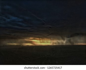 thunderstorm with lightning