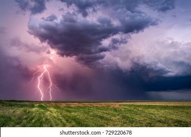 Thunderstorm and lightning
