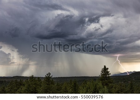 Thunderstorm with lightning
