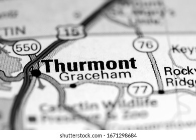 Thurmont. Maryland. USA on a map