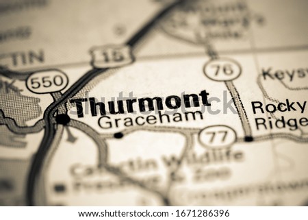 Thurmont. Maryland. USA on a map