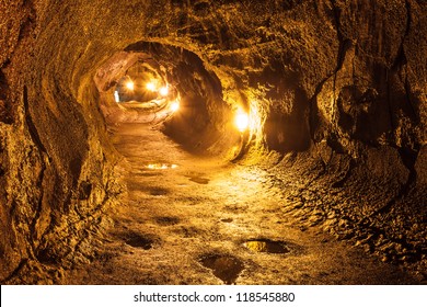 The Thurston Lava Tube In Hawaii Volcano National Park, Big Island.