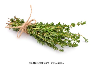 Thyme isolated on white background. - Shutterstock ID 215603386