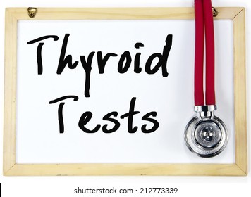 thyroid tests write on blackboard