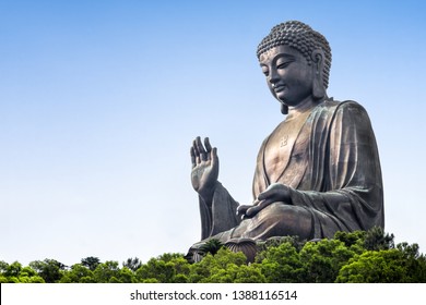TIan Tan buddha at the Po Lin monastery in Ngong Ping, Lantau island, Hong Kong, China