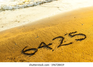 Tiananmen Square Protests Of 1989, 25th Anniversary On Sand.