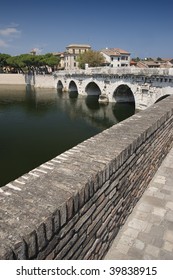 The Tiberius Bridge Over The Marecchia River