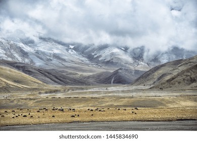 Tibet Ngari Prefecture Mountain View