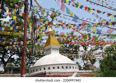 Tibetan Flags Flutter In The Wind