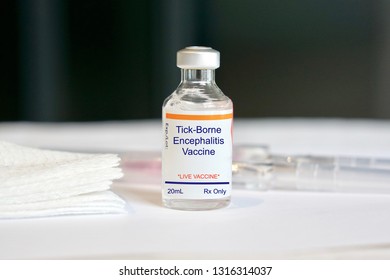 Tick Borne Encephalitis Vaccine In A Glass Vial