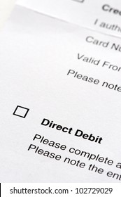 Tick Box On A Direct Debit Instruction Form