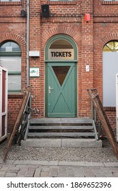 A Ticket Booth Door Is Closed.