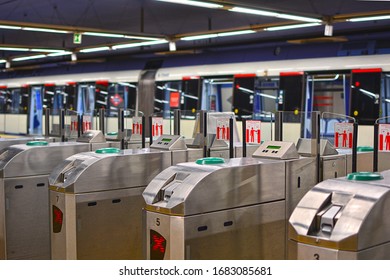 Ticket gates at a metro (subway) station