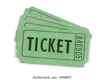 Ticket Green Movie Raffle Tickets Isolated Stock Photo 9498097 ...