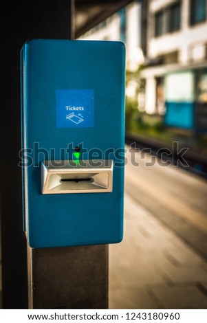 Ticket Validation Stamp Machine on a Platform at a Train Station