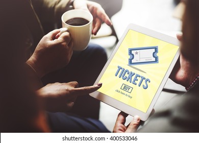 Tickets Buying Payment Event Entertainment Concept