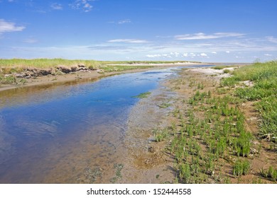 Tidal Creek In A Saltmarsh