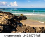 Tide Pools in Exposed Lava Reef on The Shore of Manini