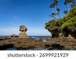 Tides pools, rock formations and cliffs provide interesting and beautiful views near Crescent Bay in Southern California.