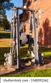 Tidioute, Pennsylvania, USA 10/18/2019 A Grettenberger Pump On Display In A Park. 200 Of These Were Manufactured And Were Used To Remove Natural Gas From Oil Wells In The Early 1900s