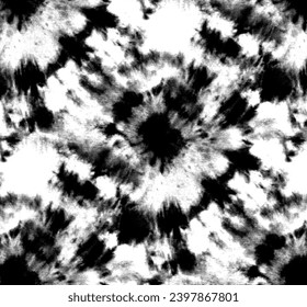 Tie dye background Geometric pattern texture Vector illustration Shibori Abstract batik brush seamless and repeat pattern design Black White Dark Green