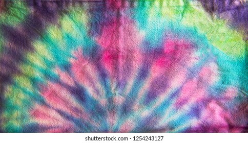 Tie Dye Fabric. Circular Pattern.