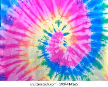tie dye pattern hand dyed on cotton fabric abstract texture background - Shutterstock ID 1934414165