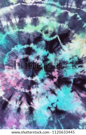 tie dye pattern hand dye on cotton fabric abstract background.