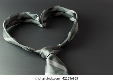 Tie Forms A Heart Shaped For Father's Day Background