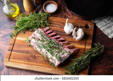 Tied Lamb Rack With Herbs For Roast