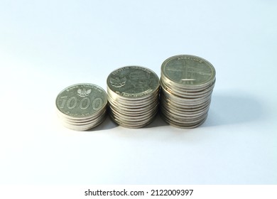 Tiered Arrangement Of Rupiah Coins