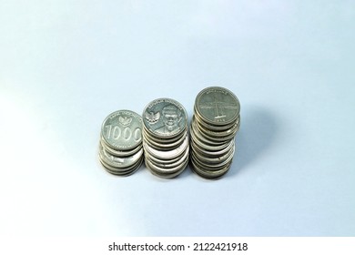 Tiered Arrangement Of Rupiah Coins