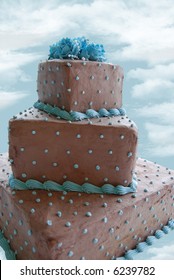 Tiered Cake In Clouds