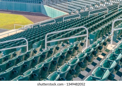 Tiered Seating At A Sports Arena On A Sunny Day