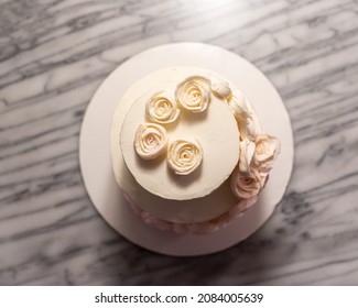 Tiered Wedding Cake Shot From Above