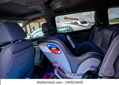 rear facing car seat in van