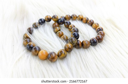 Tiger Eye Crystal Bracelets Jewel White Background