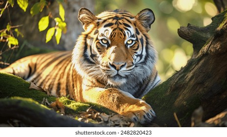 Tiger in The Jungle Laying Down