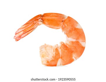 Tiger Shrimp. Prawn Isolated On A White Background. Seafood