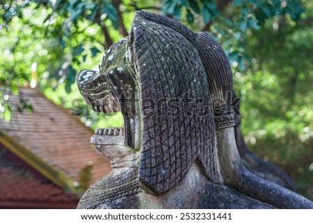 Tiger statue at Buddhist temple Wat Phnom Banan, Battambang, Cambodia