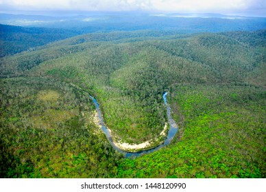 Tight Meander Of Cameron Creek In Mountain Country On Yourka Bush Heritage Australia Reserve, Western Edge Of The Wet Tropics World Heritage Area, Northeast Queensland.