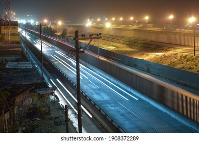 Tijuana, Baja California, Mexico - December 29 2018. Night At Downtown