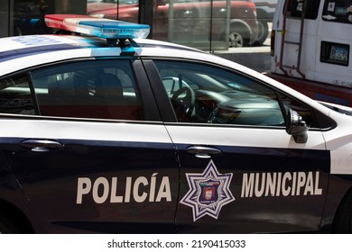 Tijuana, Baja California, Mexico - September 11, 2021: Police Units Respond To The Scene Of An Emergency In Downtown Tijuana.